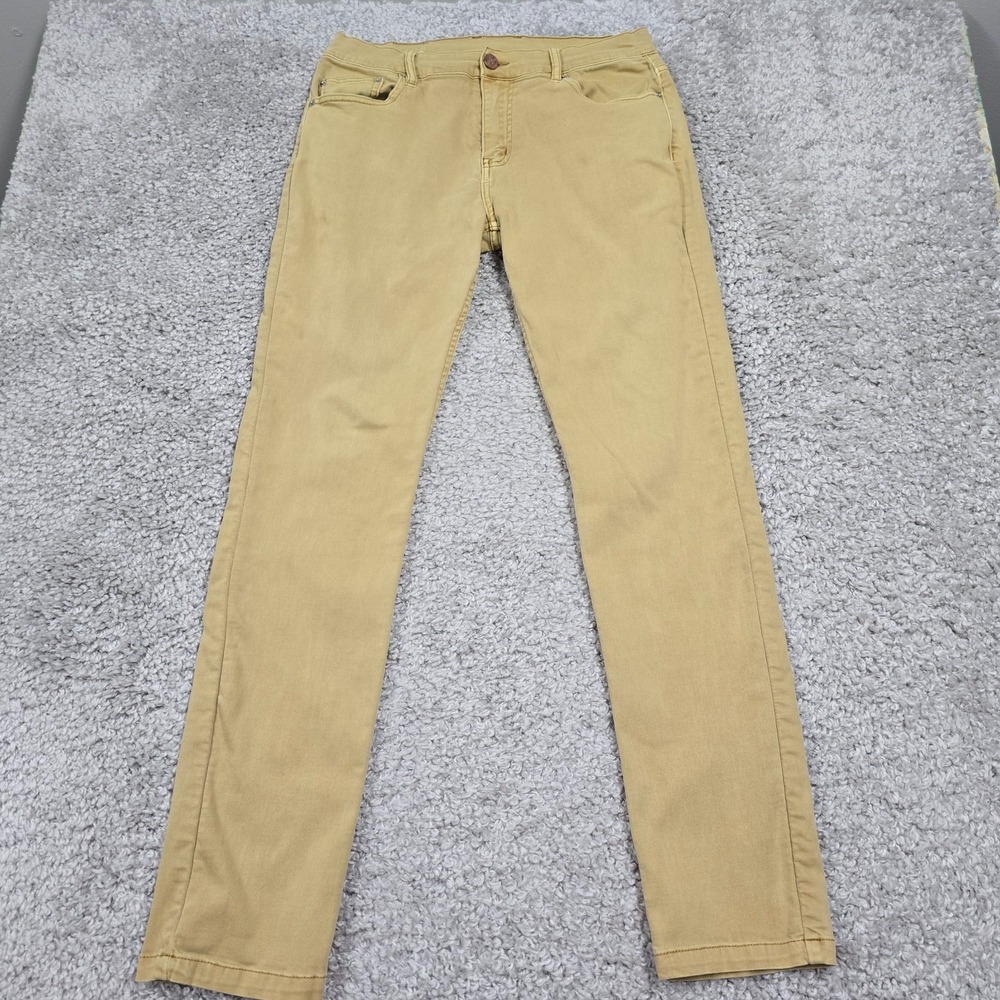 Mugsy Jeans Pants Mens 31x33 Tan Stretch Slim Straight Khaki Minimalist